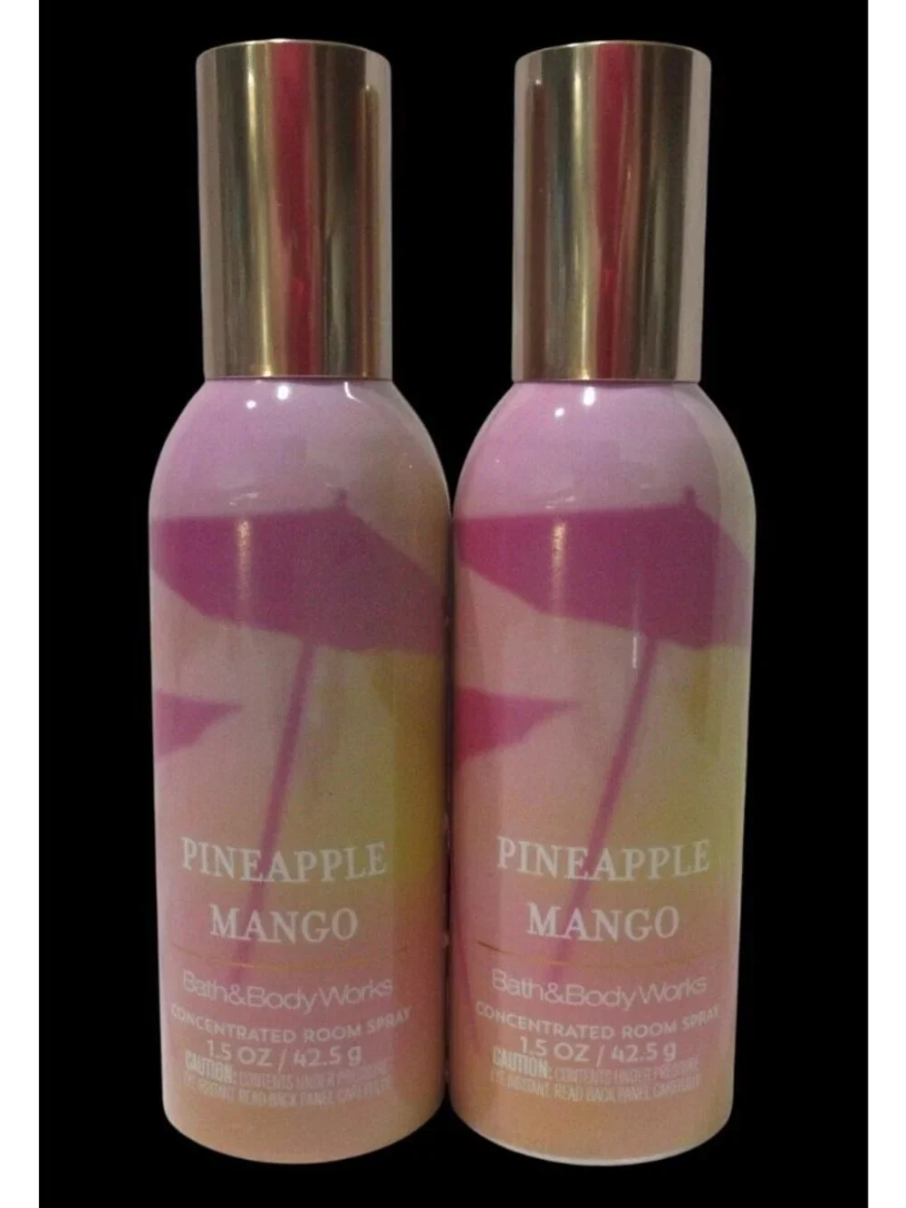 Bath and Body Works Room Spray Pineapple Mango 1.5 oz each Lot 2 Brand New
